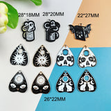 10pcs Punk Tarot Card Enamel Charms DIY Halloween Pendants