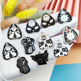 10pcs Punk Tarot Card Enamel Charms DIY Halloween Pendants