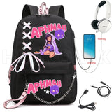 Aphmau Backpack USB Charging Laptop Backpack High School Bag