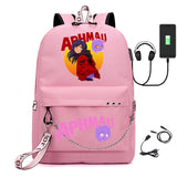 Aphmau Laptop USB Bag Canvas Shoulder Backpack