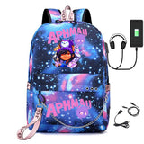 Aphmau Laptop USB Bag Canvas Shoulder Backpack with Pencil Case