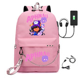 Aphmau Laptop USB Bag Canvas Shoulder Backpack with Pencil Case