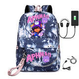Aphmau Laptop USB Bag Canvas Shoulder Backpack with Pencil Case