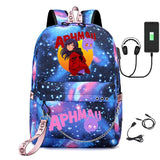 Aphmau Laptop USB Bag Canvas Shoulder Backpack