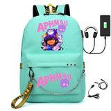 Aphmau Laptop USB Bag Canvas Shoulder Backpack with Pencil Case