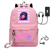 Aphmau Laptop USB Bag Canvas Shoulder Backpack with Pencil Case