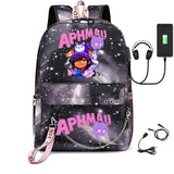 Aphmau Laptop USB Bag Canvas Shoulder Backpack with Pencil Case