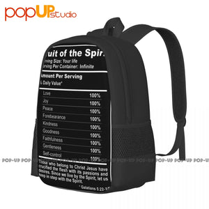 Jesus Love Peace Christian Backpack Large Capacity Bookbag