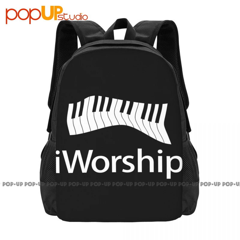 Iworship Praise God Keyboard Piano Keys Backpack Large Capacity