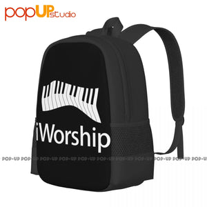 Iworship Praise God Keyboard Piano Keys Backpack Large Capacity