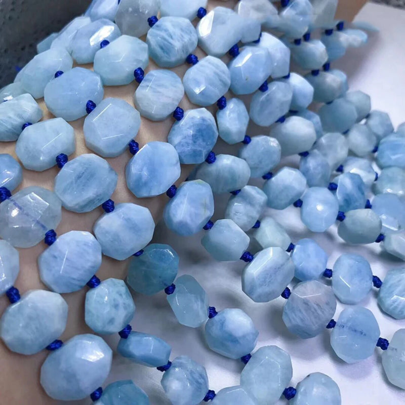 Aquamarine Morganite Rhodochrosite Cherry Agate Gemstone Beads 15mm Faceted Bulk
