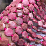 Aquamarine Morganite Rhodochrosite Cherry Agate Gemstone Beads 15mm Faceted Bulk