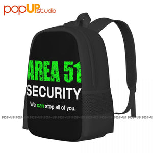 Area 51 Security Large Capacity Backpack School Gym Tote Bag