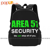 Area 51 Security Large Capacity Backpack School Gym Tote Bag