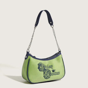 Retro PU Leather Heart Handle Shoulder Bag for Women