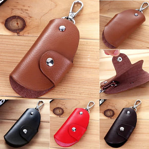 1Pc Leather Key Chain Accessory Pouch Bag Wallet Case Key Holder