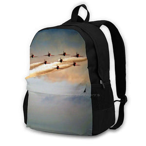 Arrows In Flight Teen College Student Backpack Laptop Travel Bags Red