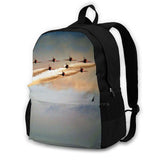 Arrows In Flight Teen College Student Backpack Laptop Travel Bags Red
