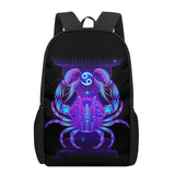 12 Constellations 3D Print School Backpack for Boys Girls Teenager Kids Book Bag