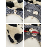 Faux Fur Love Heart Print Shoulder Bag Soft Plush Handbag Shopper Bag