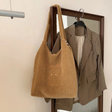 Japanese Plush Shoulder Bag Bear Embroidery Handbags