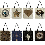 Art Eye Printed Tote Bag Eco Friendly High Capacity Shopping Bag