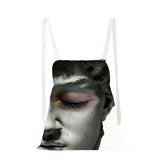 Art Oil Painting Print Backpack Girls Drawstring Bag Travel Backpack