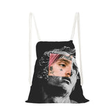 Art Oil Painting Print Backpack Girls Drawstring Bag Travel Backpack