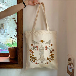 Art Print Shopping Bag Handbag Bolsa de Tela Recycle Bag Shopper Bag