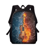 Violin Pattern School Bag for Girls Music Note Elementary School Backpack