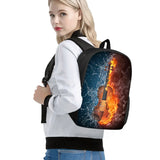 Violin Pattern School Bag for Girls Music Note Elementary School Backpack