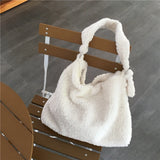 Faux Fur Women Shoulder Bag Large Tote Messenger Bag