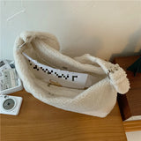 Faux Fur Women Shoulder Bag Large Tote Messenger Bag