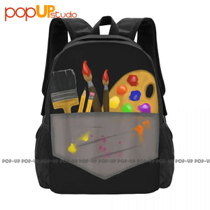 Artist Painter Brush Backpack Large Capacity Creative 3D Printing