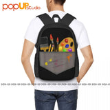 Artist Painter Brush Backpack Large Capacity Creative 3D Printing