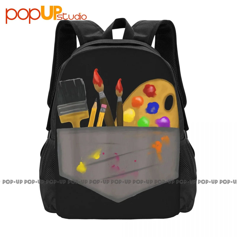 Artist Painter Brush Backpack Large Capacity Creative 3D Printing