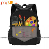 Artist Painter Brush Backpack Large Capacity Creative 3D Printing
