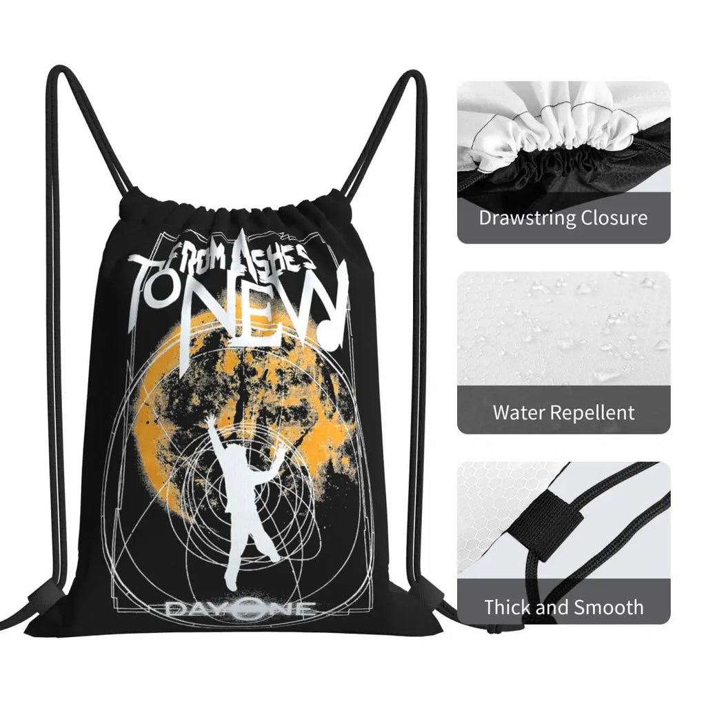 Ashes To Fatn Kid In Space Drawstring Bags Gym Bag Vintage Shoe Bag