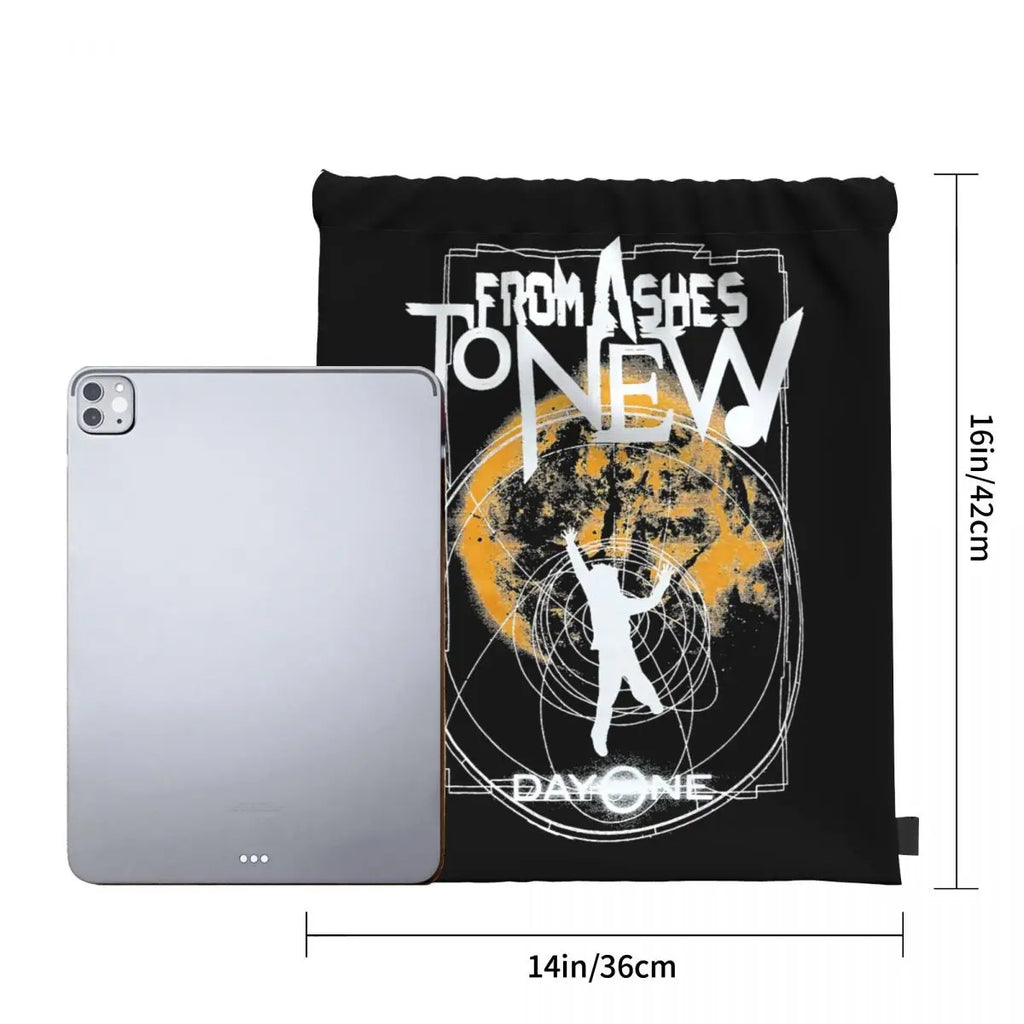Ashes To Fatn Kid In Space Drawstring Bags Gym Bag Vintage Shoe Bag