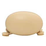 Fashion Oval Rugby Crossbody Bags for Women Solid PU Leather Shoulder Bags