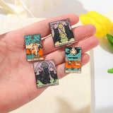 Skeleton Tarot Enamel Pin Gothic Dark Witch Jewelry