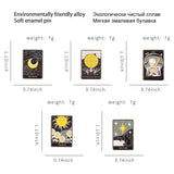 Skeleton Tarot Enamel Pin Gothic Dark Witch Jewelry
