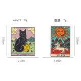 Skeleton Tarot Enamel Pin Gothic Dark Witch Jewelry