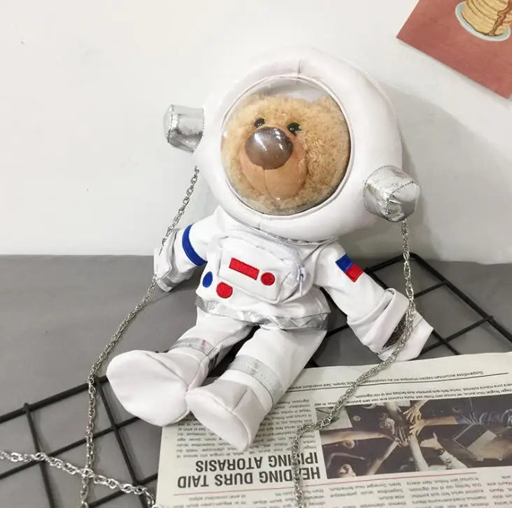 Astronaut Bear Shoulder Bag Crossbody Purse Girls Clutch Bags