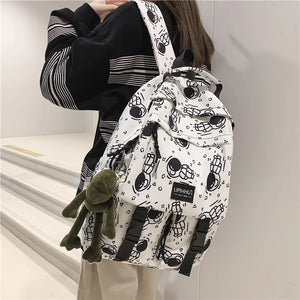 Astronaut Backpack School Bag Unisex Travel Female Books Bag