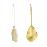 Asymmetric Baroque Pearl Earrings European Style