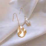 Asymmetric Baroque Pearl Earrings European Style