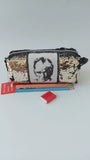 Atat?rk Pattern Grey and Gold Makeup Bag