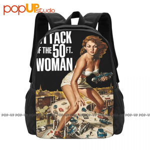Attack Of The 50 Foot 1958 Film Poster Backpack School Travel Bag
