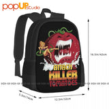 Killer Tomatoes Backpack Large Capacity Vintage Shoe Bag Gymnast Bag